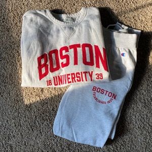 Boston University Sweatshirt and Joggers / sweats